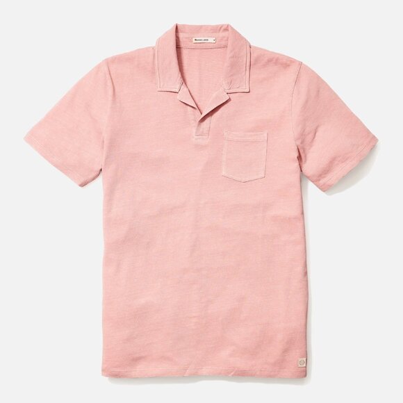 Marine Layer Hemp Resort Polo in Rosette Men's Size M - Picture 4 of 9